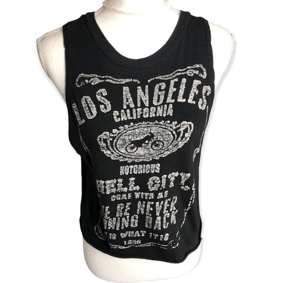 On Fire Letter Print Raw Hem Tank Top - Picture 1 of 4